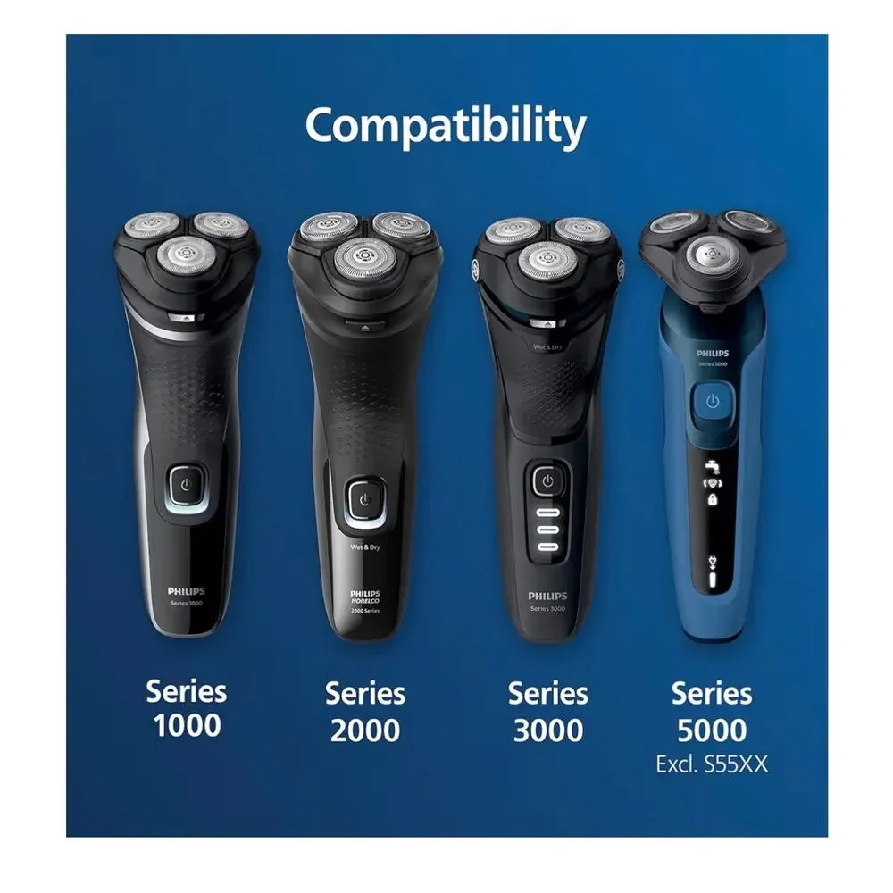 Open box Philips Norelco SH30/52 Genuine Shaving Heads, Compatible with Philips